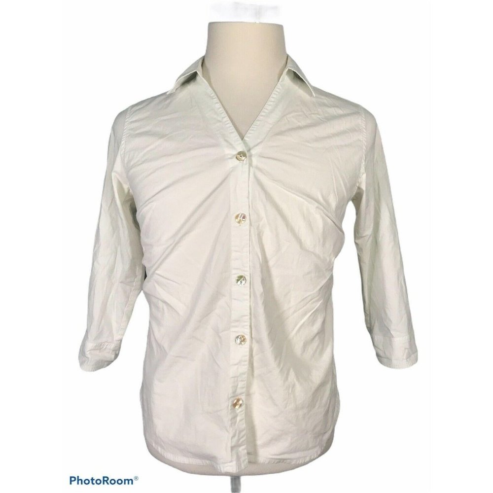 Tommy Bahama Stretch Shirt M Medium Solid White